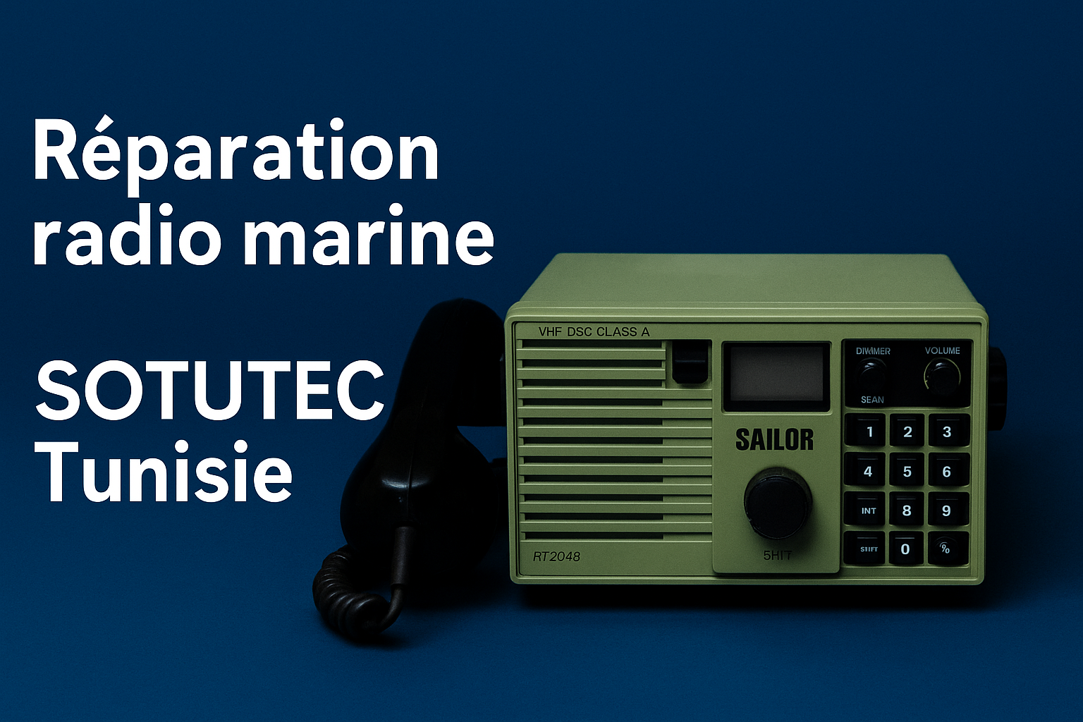 Réparation radio marine Sailor en Tunisie par SOTUTEC Technologies