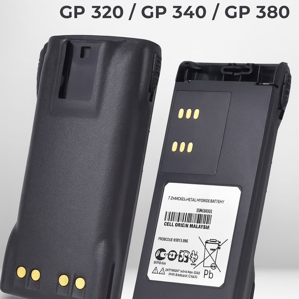 Batterie Motorola GP320, GP340 et GP380 – accessoire original pour talkie-walkie professionnel SOTUTEC Tunisie.