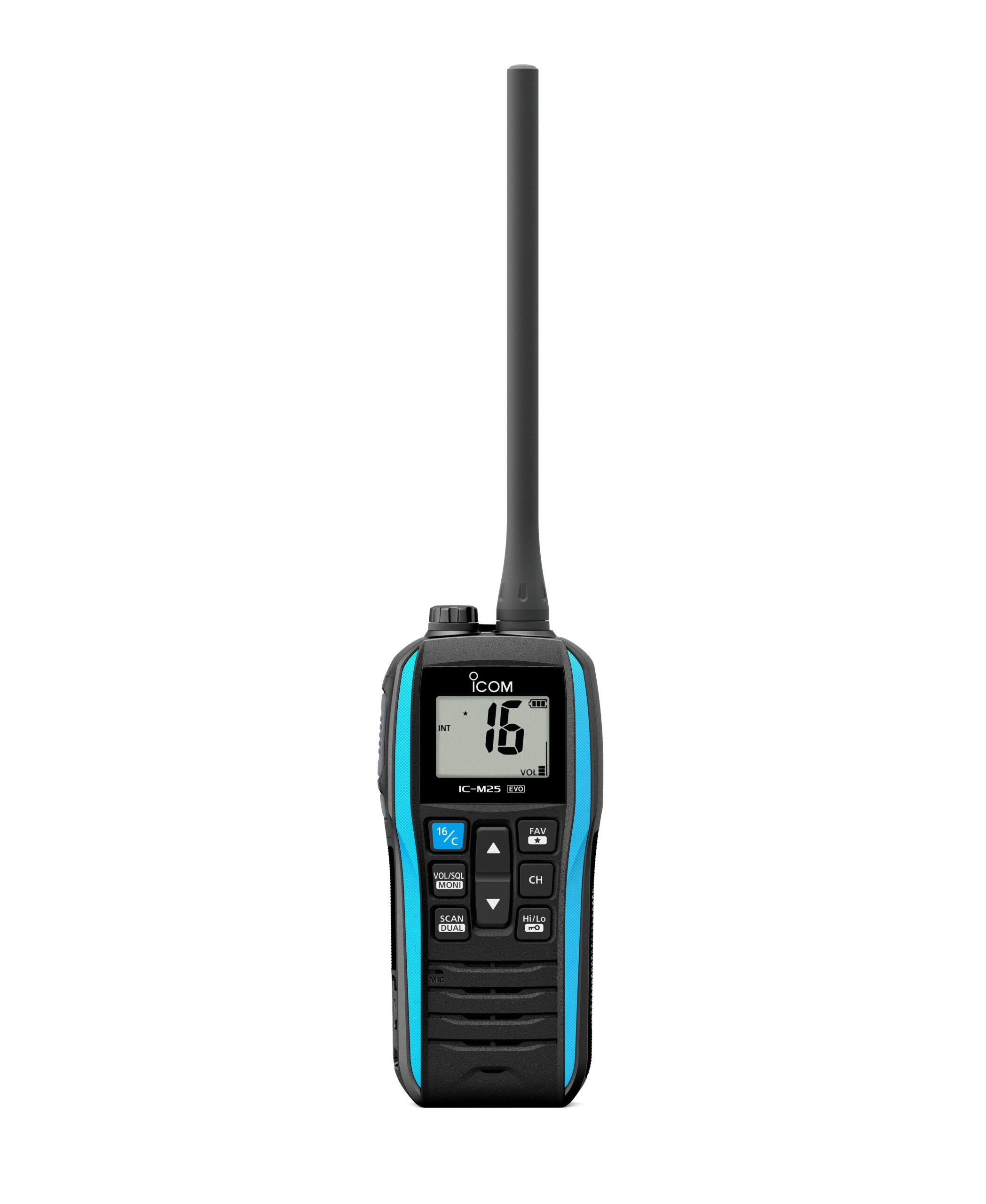 Radio VHF marine ICOM IC-M25 bleue, flottante et étanche IPX7 – SOTUTEC Tunisie