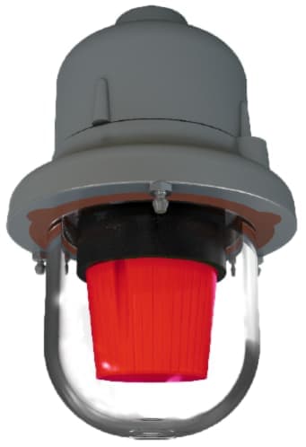 Feu flash ATEX Sirena AES XF EVA rouge certifié ATEX pour zones 1, 2, 21 et 22, indice de protection IP66 pour environnements industriels explosibles.